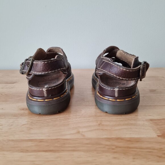 Vintage Dr. Martens MIE Cut Out Double Buckle Chunky Sandals Women 8 Fisherman - Picture 5 of 11